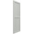EnduraCore Composite Two Panel Chevron Modern Style Shutters (Per Pair) - Hailstorm Gray - Side view
