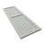 EnduraCore Composite Two Panel Chevron Modern Style Shutters (Per Pair) - Hailstorm Gray - Side view