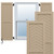 EnduraCore Composite Two Panel Chevron Modern Style Shutters (Per Pair) - Primed