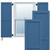 EnduraCore Composite Two Panel Chevron Modern Style Shutters (Per Pair) - Antigua