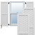 EnduraCore Composite Two Panel Chevron Modern Style Shutters (Per Pair)