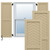EnduraCore Composite Two Panel Chevron Modern Style Shutters (Per Pair) - Natural Twine