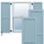 EnduraCore Composite Two Panel Chevron Modern Style Shutters (Per Pair) - Peaceful Blue