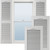 Lifetime Vinyl, Open Louver Shutters, w/Shutter-Loks (Per Pair) - White