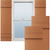 Lifetime Vinyl, Board-n-Batten Shutters, w/Shutter-Loks (Per Pair) - 14 in. Width - Treated Cedar