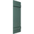 Lifetime Vinyl, Board-n-Batten Shutters, w/Shutter-Loks (Per Pair) - 14 in. Width - Forest Green - Side View