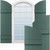 Lifetime Vinyl, w/ Archtop, Board-n-Batten Shutters, w/Installation Shutter-Lok's & Matching Screws (Per Pair) - 14 in. Width - Forest Green