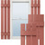 Lifetime Vinyl, Board-n-Batten Shutters, w/Shutter-Loks (Per Pair) - 12 in. Width - Burgundy Red
