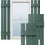 Lifetime Vinyl, Board-n-Batten Shutters, w/Shutter-Loks (Per Pair) - 12 in. Width - Forest Green