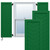 EnduraCore Composite Single Panel Chevron Modern Style Shutters (Per Pair) - Viridian Green