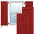 EnduraCore Composite San Miguel Mission Style Shutters (Per Pair) - Fire Red