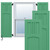 EnduraCore Composite San Miguel Mission Style Shutters (Per Pair) - Lily Pads