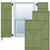 EnduraCore Composite Nordic Modern Style Shutters (Per Pair) - Moss Green