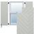 EnduraCore Composite Diagonal Slat Modern Style Shutters (Per Pair) - Hailstorm Gray