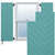 EnduraCore Composite Diagonal Slat Modern Style Shutters (Per Pair) - Pure Turquoise