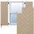 EnduraCore Composite Diagonal Slat Modern Style Shutters (Per Pair) - Primed