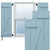 EnduraCore Composite Two Board Joined Board-n-Batten Shutters w/Z-Bar (Per Pair) - Peaceful Blue