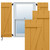 EnduraCore Composite Two Board Joined Board-n-Batten Shutters w/Z-Bar (Per Pair) - Turmeric