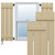 EnduraCore Composite Two Board Spaced Board-n-Batten Shutters (Per Pair) - Natural Twine