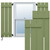EnduraCore Composite Two Board Spaced Board-n-Batten Shutters (Per Pair) - Moss Green