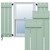 EnduraCore Composite Two Board Spaced Board-n-Batten Shutters (Per Pair) - Seaglass