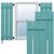 EnduraCore Composite Two Board Spaced Board-n-Batten Shutters (Per Pair) - Pure Turquoise