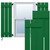 EnduraCore Composite Two Board Spaced Board-n-Batten Shutters (Per Pair) - Viridian Green