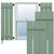 EnduraCore Composite Two Board Spaced Board-n-Batten Shutters (Per Pair) - Track Green