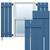 EnduraCore Composite Two Board Spaced Board-n-Batten Shutters (Per Pair) - Sojourn Blue