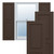 True Fit PVC, Two Equal Raised Panel Shutters (Per Pair) - Raisin Brown