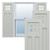 True Fit PVC San Antonio Mission Style Fixed Mount Shutters (Per Pair)  - Hailstorm Gray