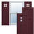 True Fit PVC San Antonio Mission Style Fixed Mount Shutters (Per Pair)  - Wine Red