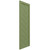 True Fit PVC Single Panel Herringbone Modern Style Fixed Mount Shutters (Per Pair) -  Moss Green - Side View