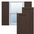 True Fit PVC Single X-Board Farmhouse Fixed Mount Shutters (Per Pair) - Raisin Brown
