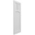 True Fit PVC San Miguel Mission Style Fixed Mount Shutters (Per Pair) - White - Side View