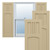 True Fit PVC San Miguel Mission Style Fixed Mount Shutters (Per Pair) - Natural Twine