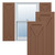 True Fit PVC San Carlos Mission Style Fixed Mount Shutters (Per Pair) - Burnt Toffee