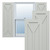True Fit PVC San Carlos Mission Style Fixed Mount Shutters (Per Pair) - Hailstorm Gray