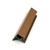 Corners for Exterior WPC Wall Slat Panels - Teak - End Corner