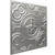Gothic Fleur - Faux Tin Ceiling Tile - #334 - 24" x 24" - Silver Side View
