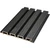 Linear WPC Exterior Wall Slat Siding and Cladding Panels 94.5 in x 8.62 in - Black - Pack
