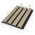 Linear WPC Exterior Wall Slat Siding and Cladding Panels 94.5 in x 8.62 in - Cream and Black - (Pack of 5) / 28.27 sqft - Measurement