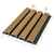 Linear WPC Exterior Wall Slat Siding and Cladding Panels 94.5 in x 8.62 in - Light Walnut and Black - Pack - Measurement