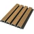 Linear WPC Exterior Wall Slat Siding and Cladding Panels 94.5 in x 8.62 in - Light Walnut and Black - Pack
