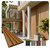 Linear WPC Exterior Wall Slat Siding and Cladding Panels 94.5 in x 8.62 in - Teak - (Pack of 5) / 28.27 sqft
