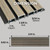 Linear WPC Exterior Wall Slat Siding and Cladding Panels 114 in x 8.62 in - Ancient Wood - Pack - Measurement
