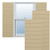 True Fit PVC Horizontal Slat Modern Style Fixed Mount Shutters (Per Pair) - Natural Twine