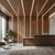 Linear WPC Wall Slat Panels - Installed