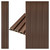 Linear WPC Exterior Wall Slat Siding and Cladding Panels 114 in x 8.62 in - Ipe and Black - Pack