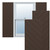 True Fit PVC Diagonal Slat Modern Style Fixed Mount Shutters (Per Pair) - Raisin Brown